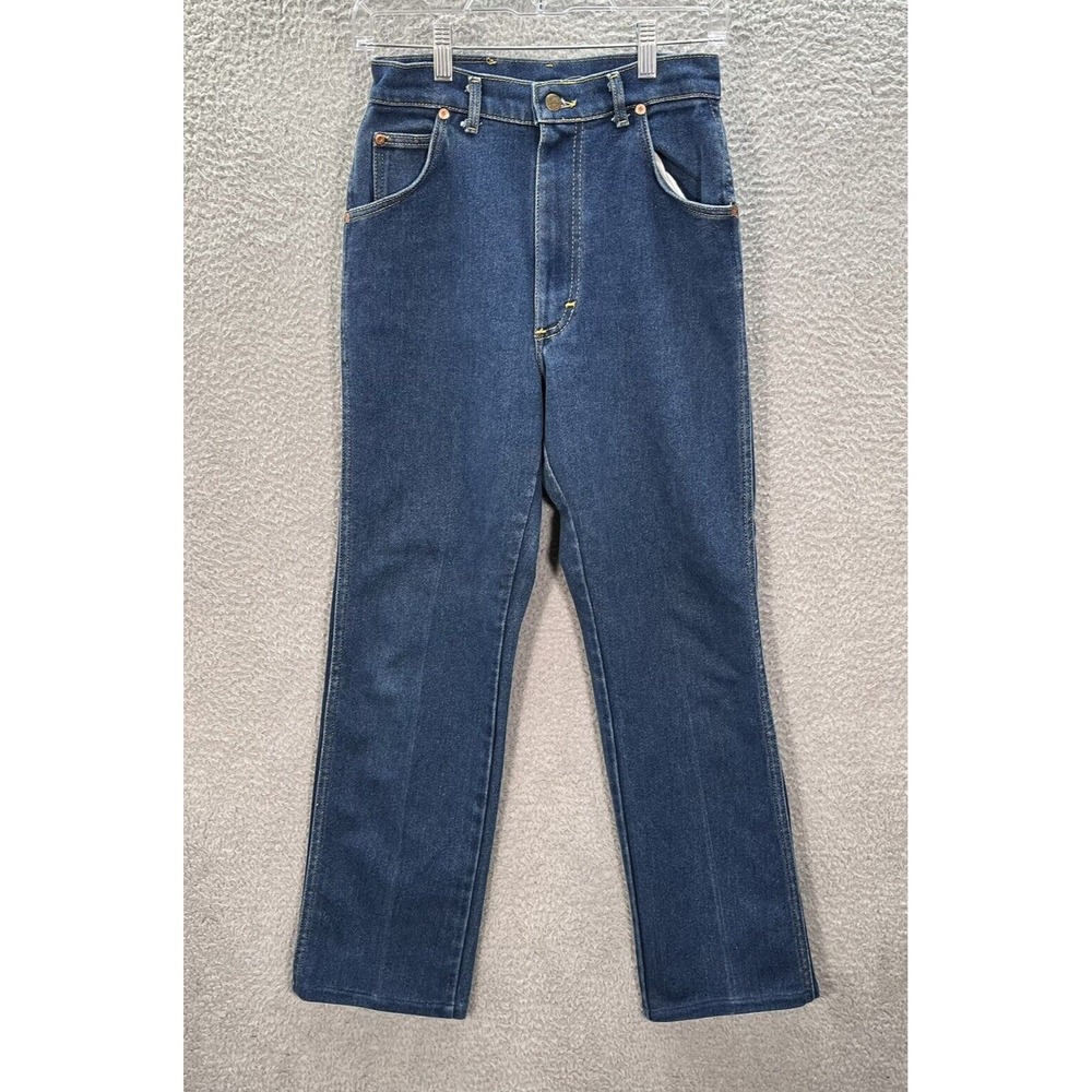 Vintage Lee Jeans Womens 12 Blue Denim High Rise Tapered Workwear Casual *